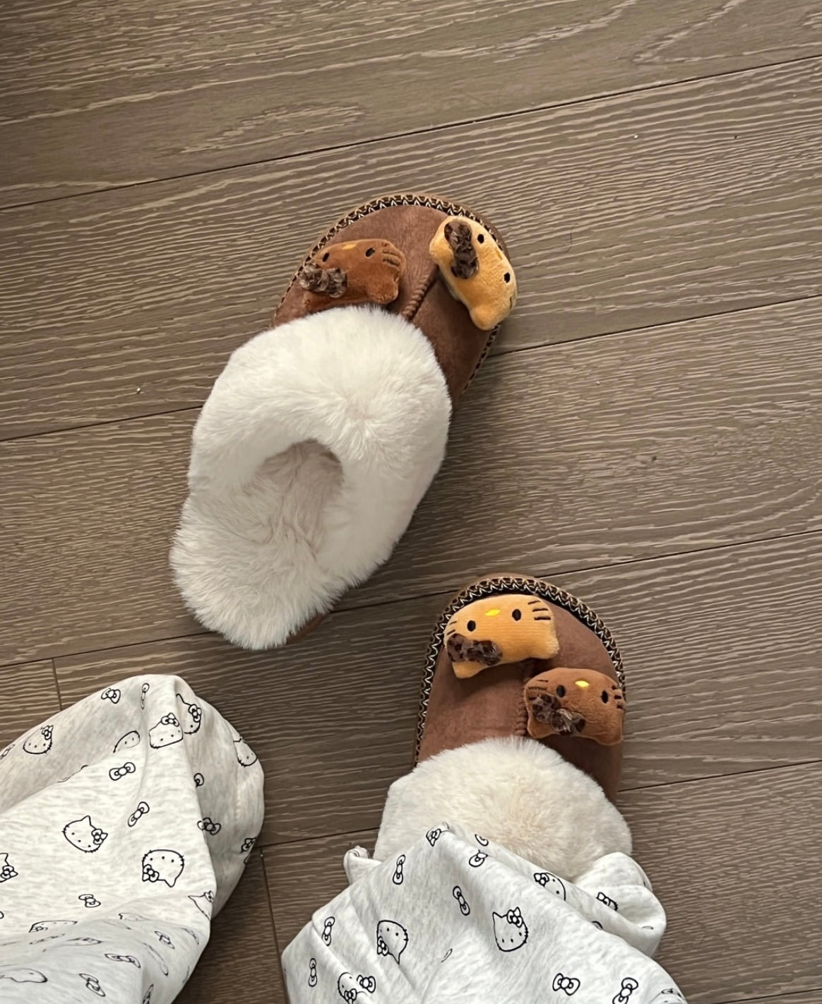 Mocha Plush Slides