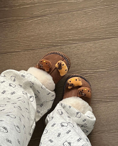 Mocha Plush Slides