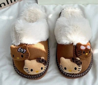 Mocha Plush Slides
