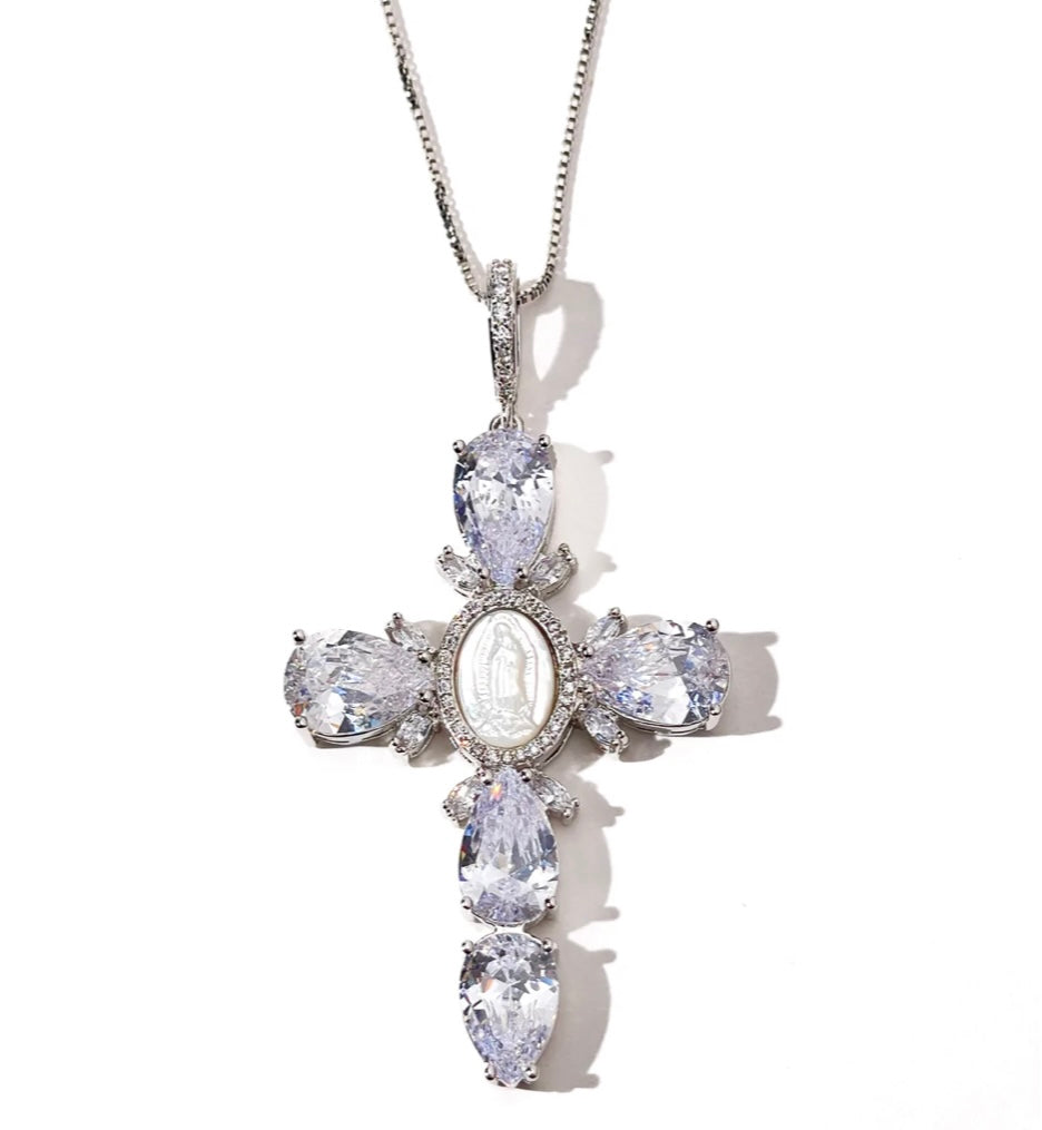 Virgin Mary Cross Necklace